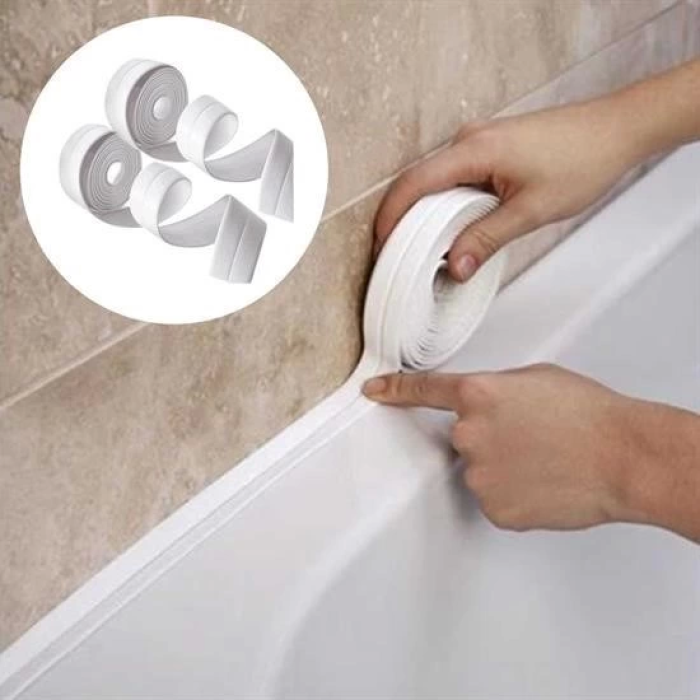6 lı Su Sızdırmaz Banyo Mutfak Lavabo Küvet İzolasyon Şerit Bant Pratik Ürün ( Lisinya )