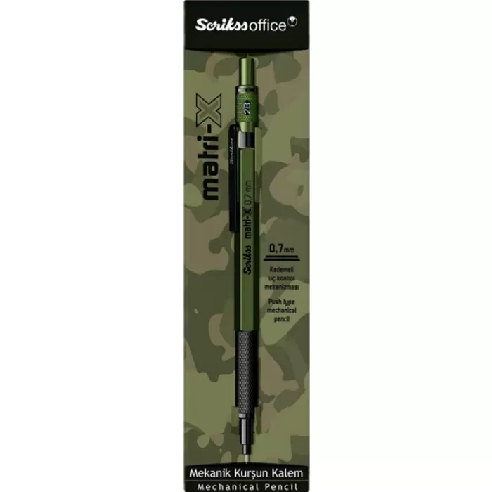 Mekanik Kurşun Kalem 0,7 mm Yeşil Pirinç Gövde Hafif ve Ergonomik Profesyonel Kullanım