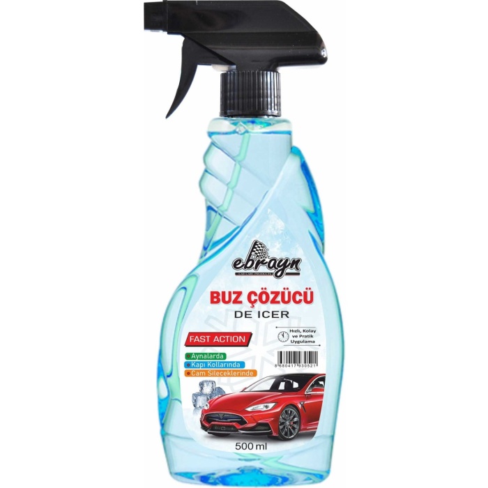 Buz Çözücü 500 ml Hızlı Etkili Araç Cam Yüzeyleri ve Kapı Fitilleri İçin