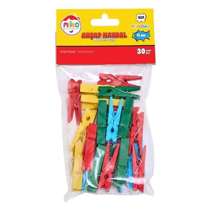 Ahşap Mandal Renkli