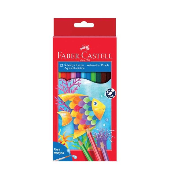 Sulu Boya Kalemi 12 Renk Tam Boy