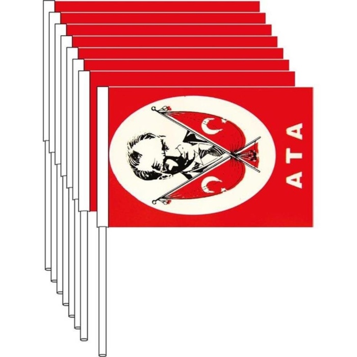 Bayrak- Kağıt Sopalı Küçük Türk-Atalı 80li