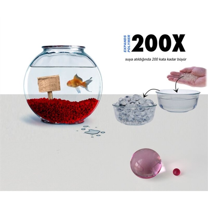 Suda Büyüyen Polymer Vazo ve Akvaryum Taşları - Lisinya