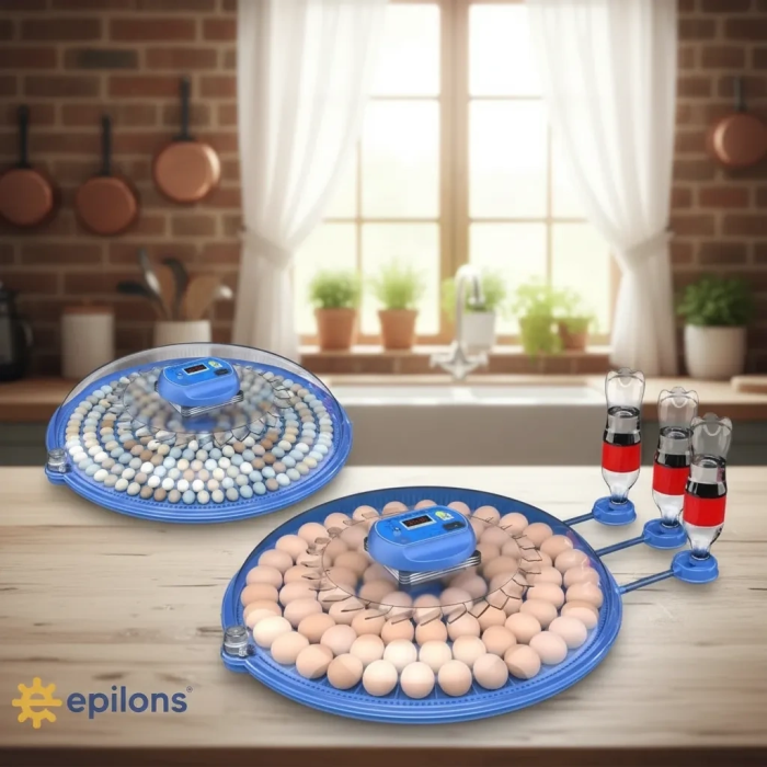 80 ve 240 Kapasiteli Fonksiyonel Tam Otomatik Kuluçka Papağan Mini Kuş Tavuk Kaz Ördek Uyumlu ( Lisinya )