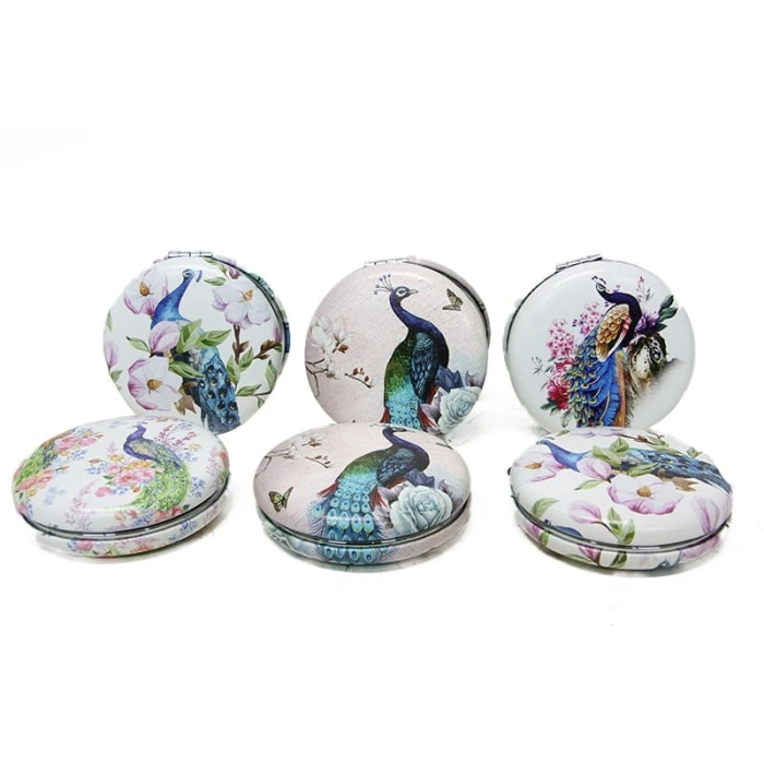 Cep Aynası Yuvarlak Tombul Peacock ( Lisinya )