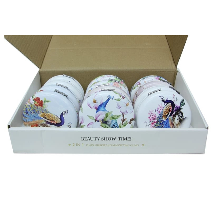 Cep Aynası Yuvarlak Tombul Peacock ( Lisinya )