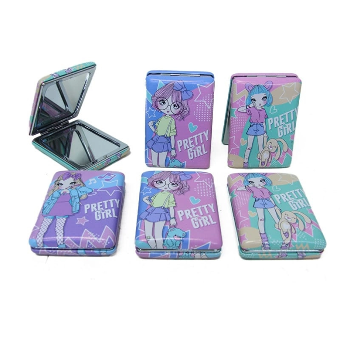 Cep Aynası Dikdörtgen Tombul Pretty Girl ( Lisinya )