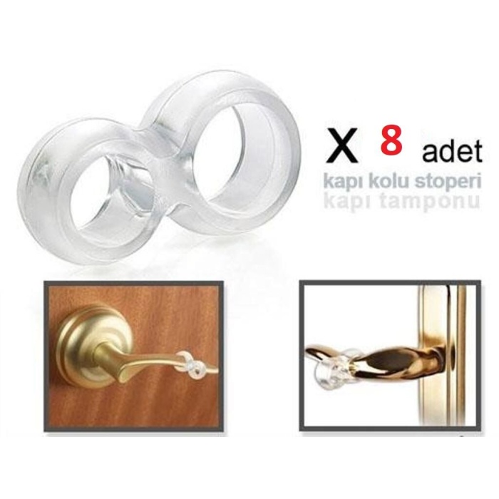 Kapı Kolu Stoperi - Kapı Tamponu - 8 Adet - Lisinya