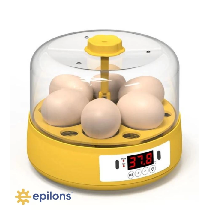 Mini Otomatik Ev Tipi Kuluçka: Elektrikli Tavuk ve Kuş Kuluçka Makinesi 6 Yumurtalı MX-6 ( Lisinya )