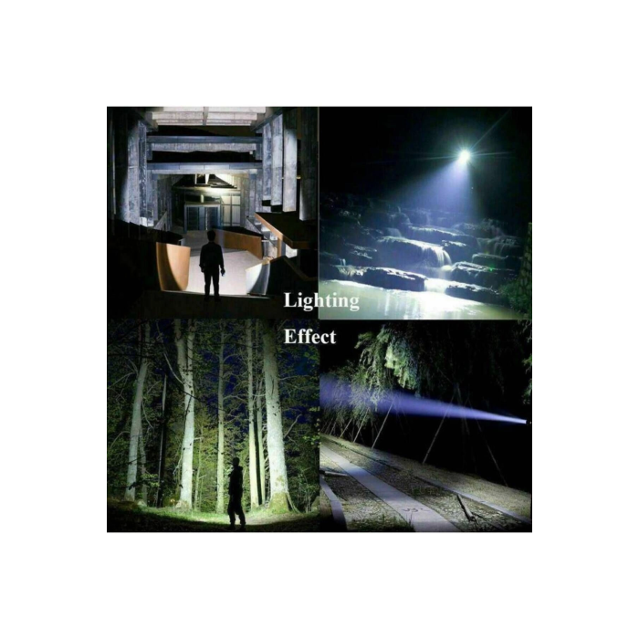 Ultra Parlak El Feneri Usb Şarj 4 Led+Yan Cob Led Taktik Günlük Hayat Kamp Avcılık El Feneri ( Lisinya )