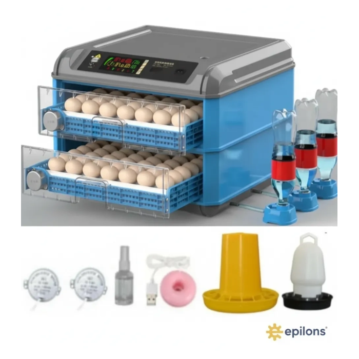 128 Yumurta Kapasiteli Tam Otomatik Kuluçka Makinesi - Civciv, Kaz, Hindi ve Ördek Yetiştiriciliği Epo-128M ( Lisinya )