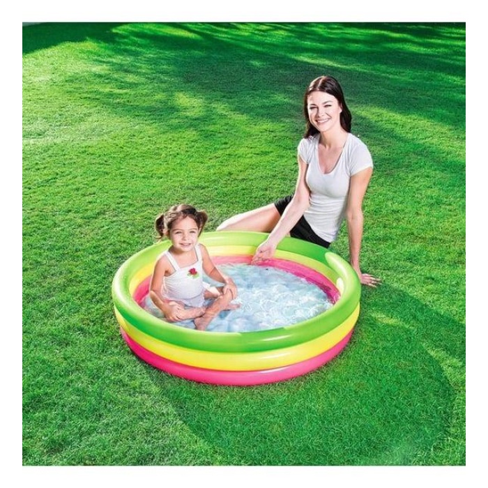 Havuz 3 Bölmeli Şişme Zemin 102 x 25 cm - 51104 (Lisinya)