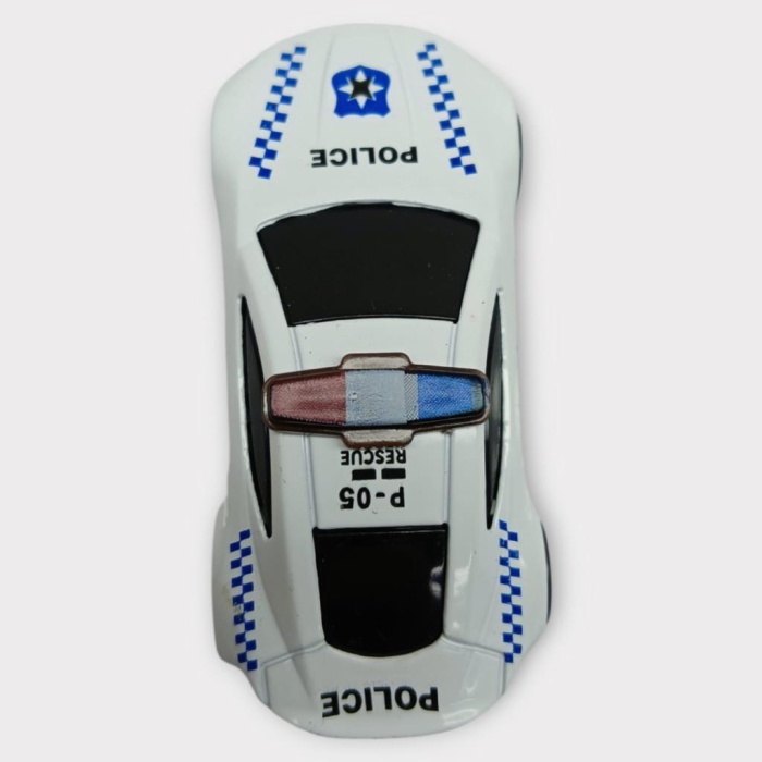 Metal Mini Polis Arabası  8 cm - Polis - 5 (Lisinya)