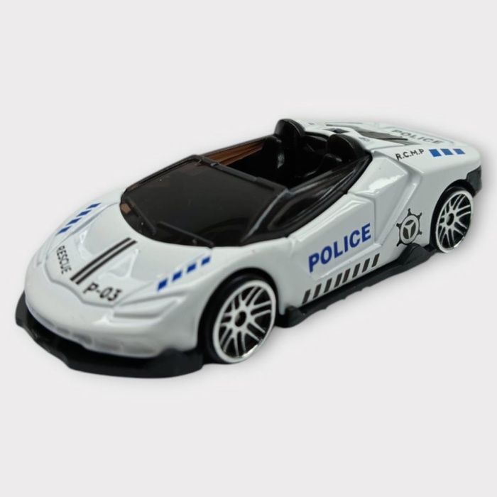 Metal Mini Polis Arabası  8 cm - Polis - 6 (Lisinya)