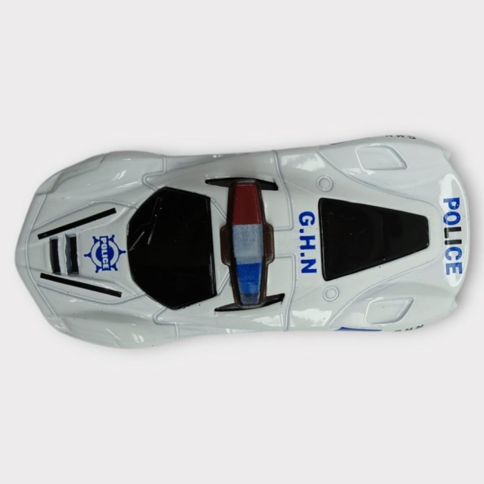 Metal Mini Polis Arabası  8 cm - Polis - 7 (Lisinya)