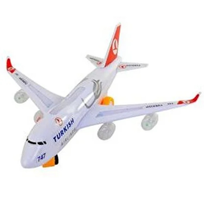 Sesli Işıklı Yerde Gezen THY Uçak - Boing 747 (Lisinya)