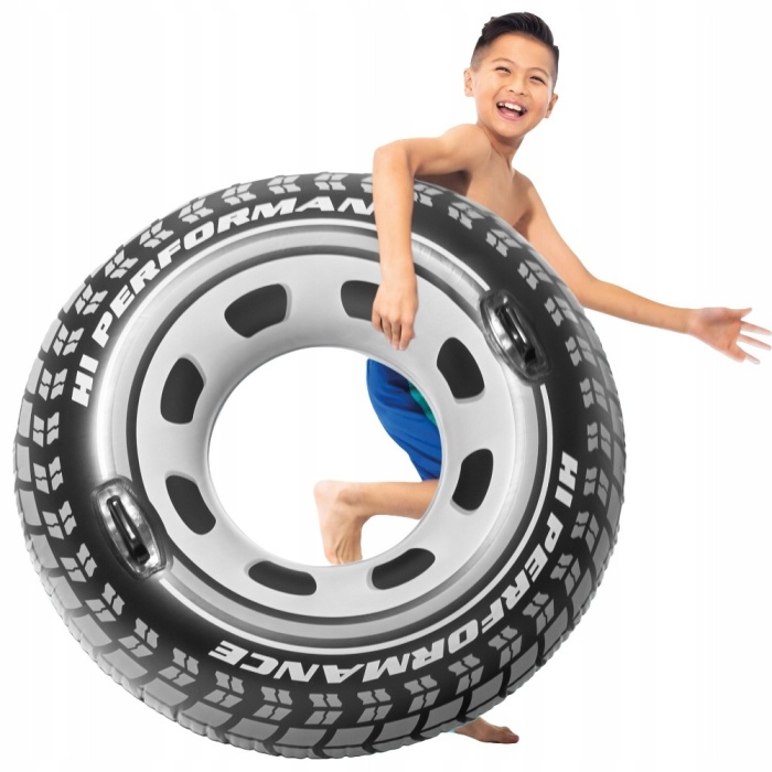 Intex Tutunmalı Deniz Simiti Araba Lastiği Desenli 114cm - 56268 (Lisinya)