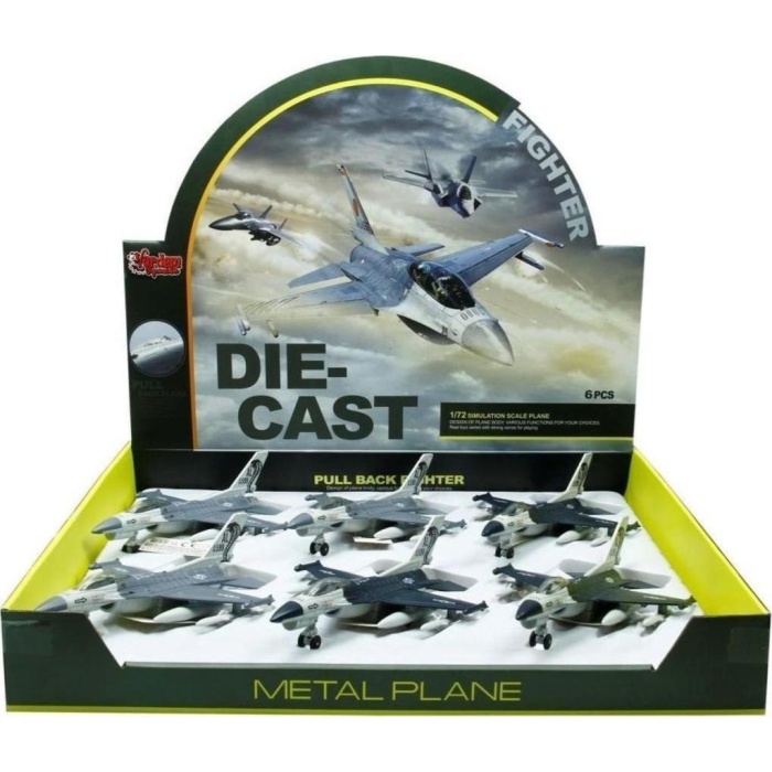 HW777-16 - Ç/B SAVAŞ UÇAK METAL KUTULU (Lisinya)