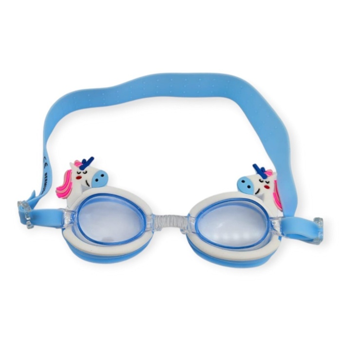 Çocuk Yüzücü Gözlüğü Silikon Taşıma Çantalı Pony - 9014 (Lisinya)