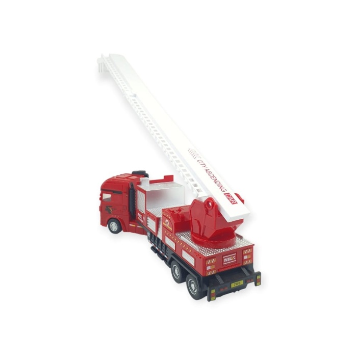 Metal İtfaiye Arabası - Merdivenli 26cm - 706-45 (Lisinya)
