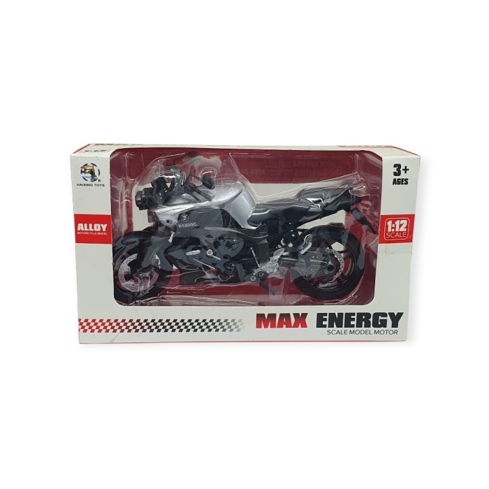 1:12 Ölçekli Model Motosiklet -  HX792-1- Gri (Lisinya)