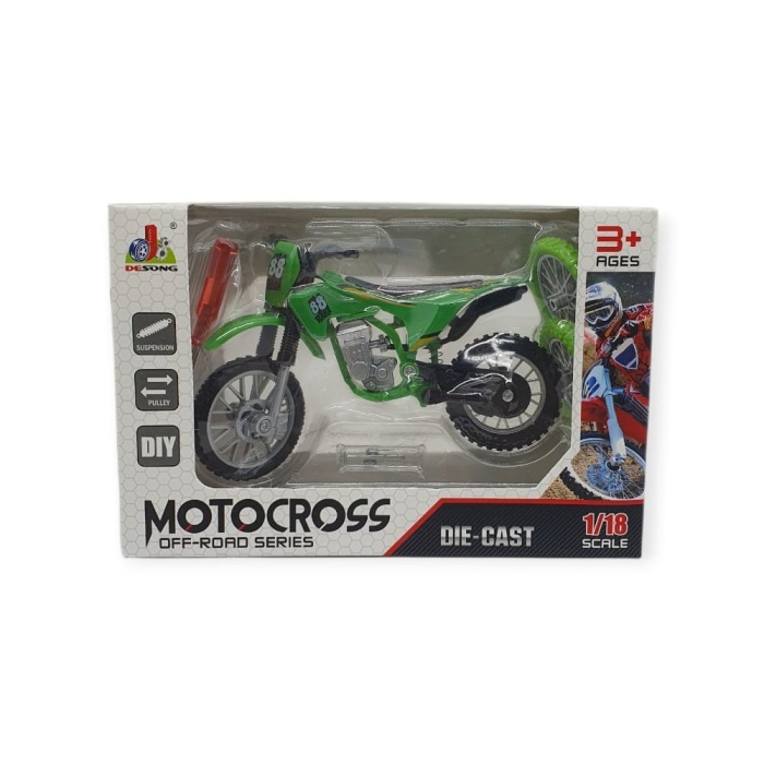 1:18 Ölçekli Model Motosiklet - DS928 - Yeşil (Lisinya)