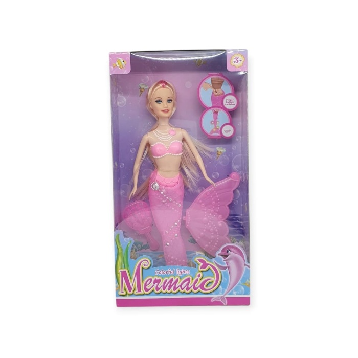 Deniz Kızı Işıklı Bebek - 2348/1-3 - Pembe (Lisinya)