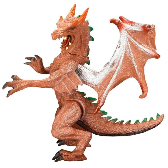 Standlı Ejderha Figürü  13 cm - Kahverengi (Lisinya)