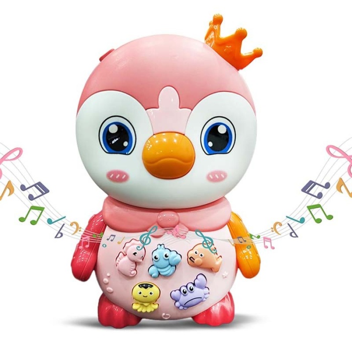 Penguen Eğitici Bebek Piyanosu - Pembe (Lisinya)