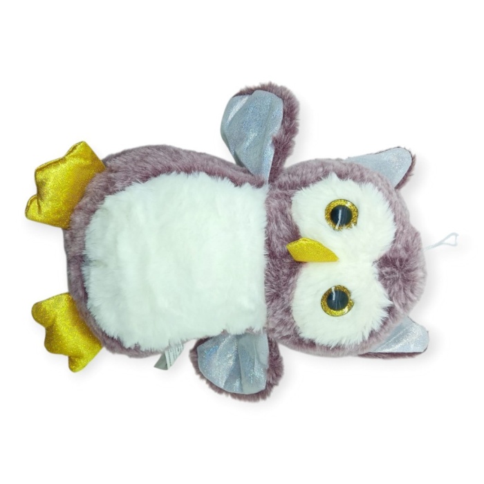 Sevimli Peluş Baykuş 25 cm - Mor (Lisinya)