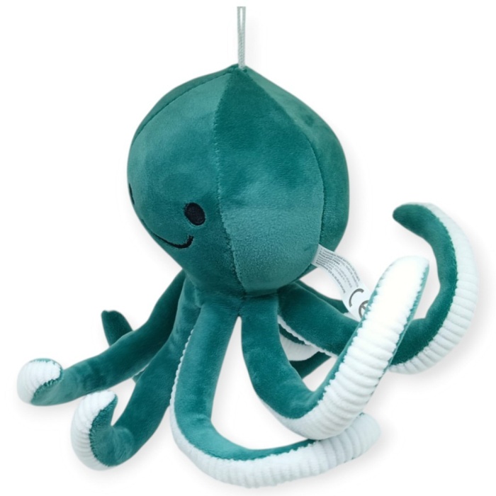 Peluş Sevimli Ahtapot 30 cm - Yeşil (Lisinya)