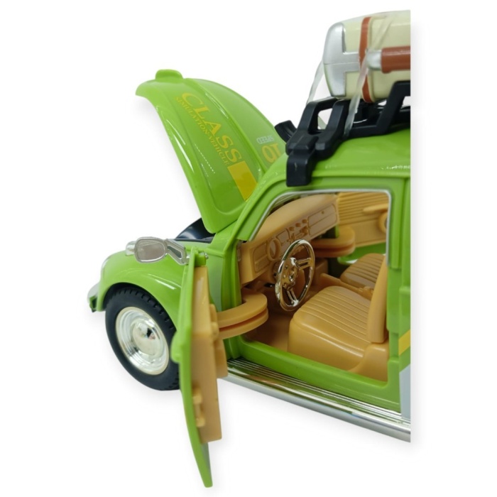 Tatil Serisi - Sesli Işıklı Vosvos Araba 18 cm - Yeşil (Lisinya)