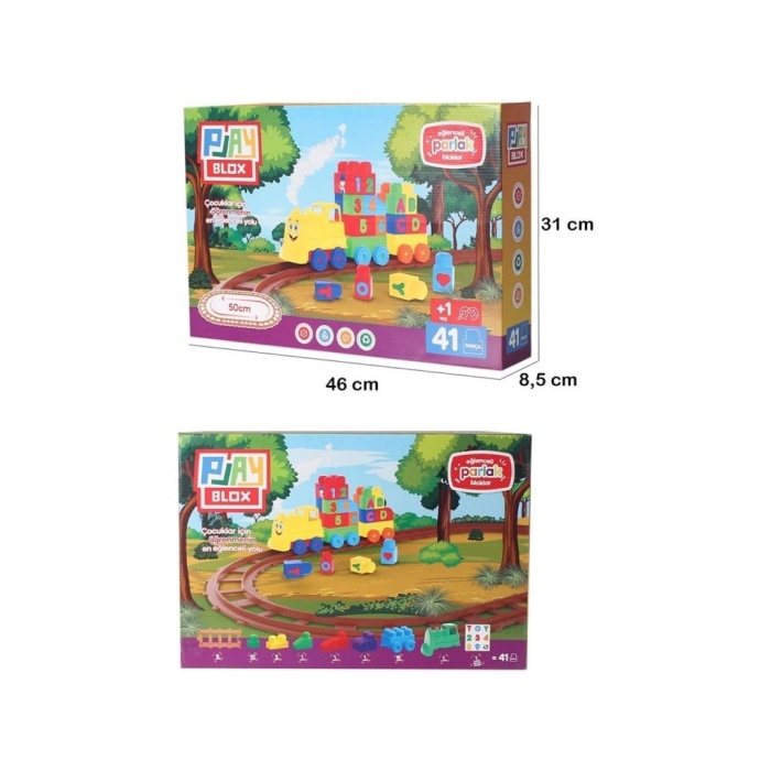2403 - PLAYBOX 41 PARÇA LEGO TREN SETİ (Lisinya)