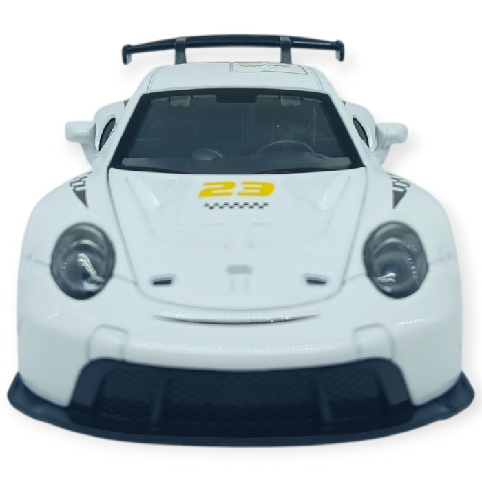 Sesli Işıklı Spor Araba 15 cm - 3291D - Beyaz (Lisinya)