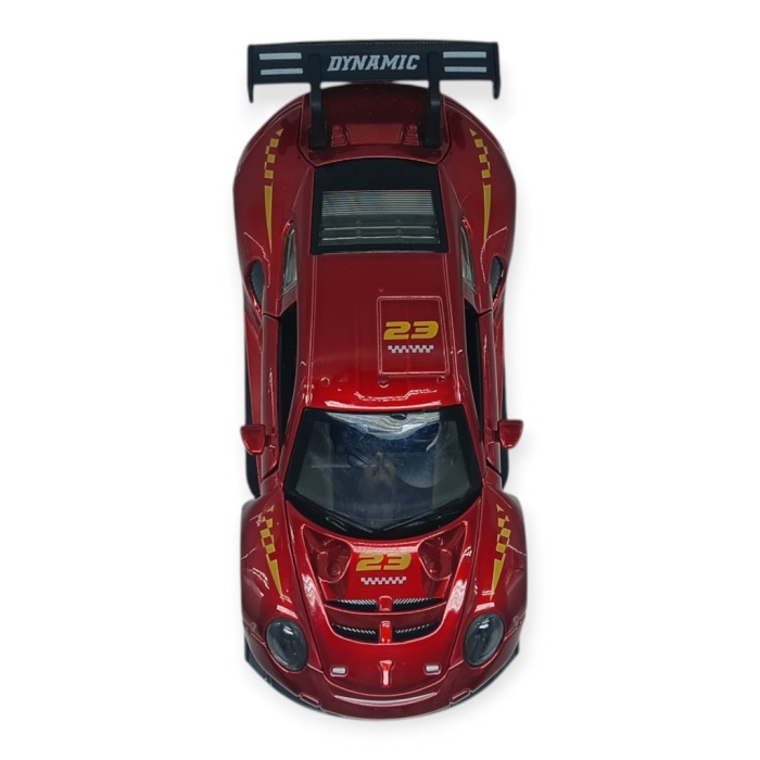 Sesli Işıklı Spor Araba 15 cm - 3291D - Kırmızı (Lisinya)