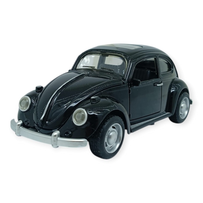 Sesli Işıklı Vosvos Araba 15 cm - 32111D - Siyah (Lisinya)