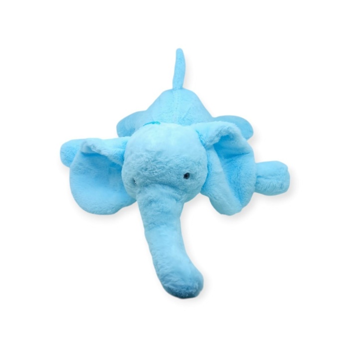 Peluş Sevimli Hayvanlar 65 cm Uyku Arkadaşım Fil - Mavi (Lisinya)