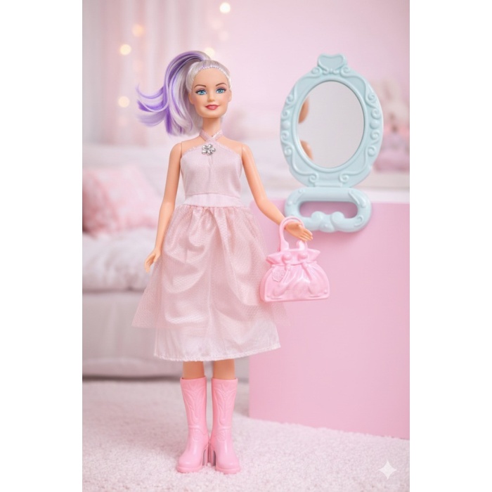 Moda Seti - Aksesuarlı 30 cm Bebek Seti  (Lisinya)