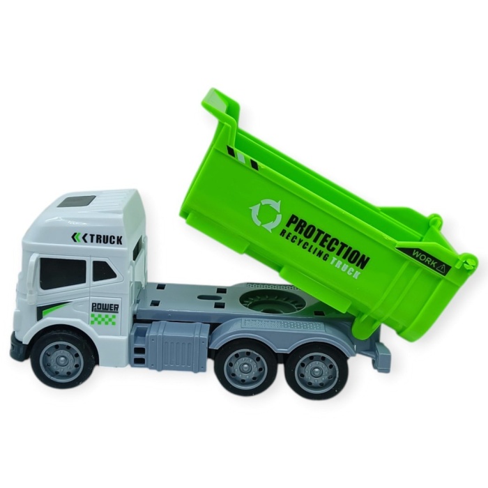 Temizlik Araçları Serisi - Sürtmeli Kamyon 12 cm  - 3626 (Lisinya)