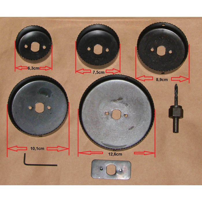 8 Parça Karbon Çelik-panç-delik Açma Testere Seti ( Lisinya )