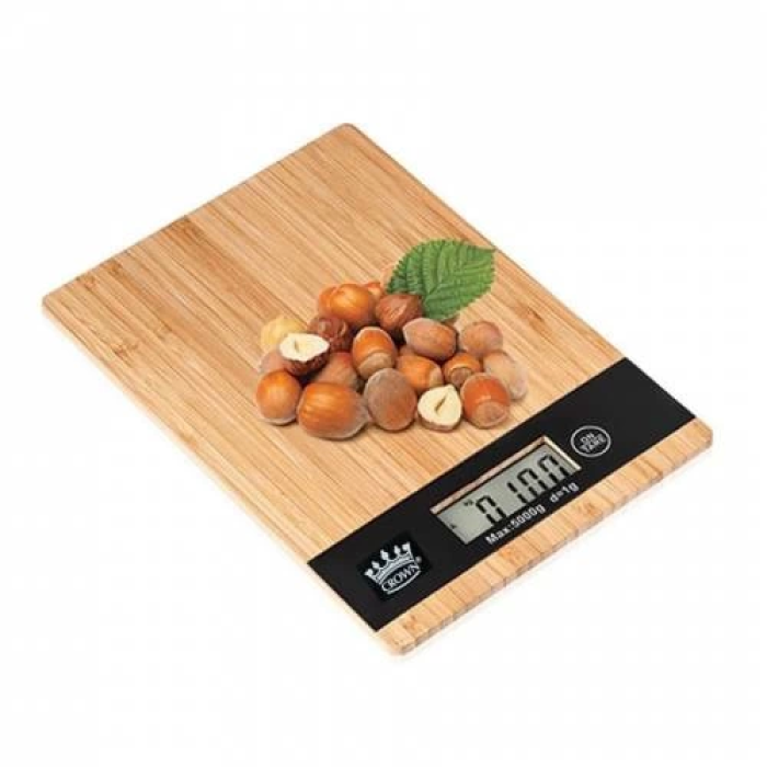 Dijital Lcd Mutfak Tartısı Terazisi 5kg Bambu Desenli ( Lisinya )