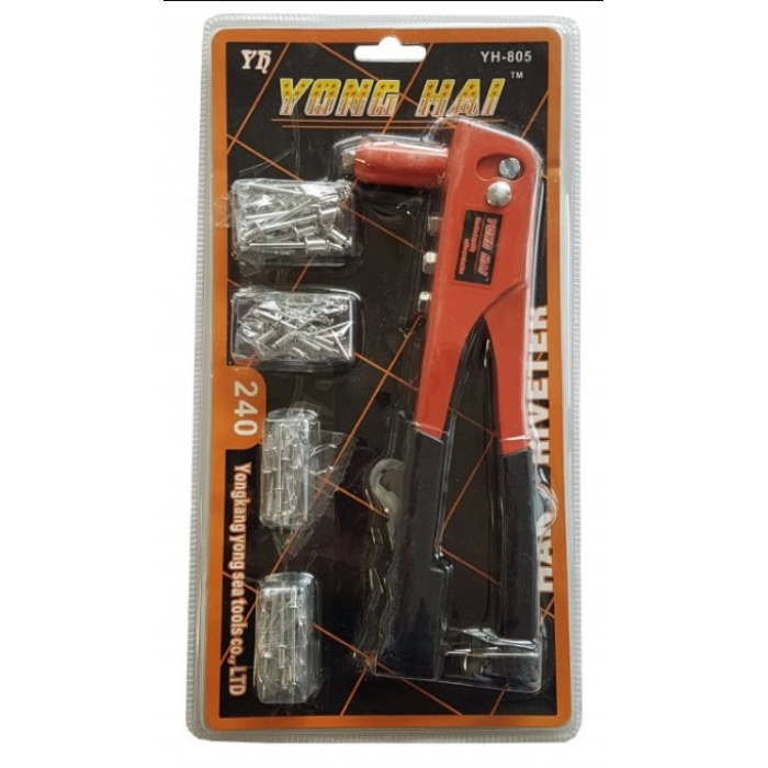 Kalınlık Tek Yönlü El Perçin Tabancası 40 Yedekli ve 4 Çeşit Perçim ( Lisinya )