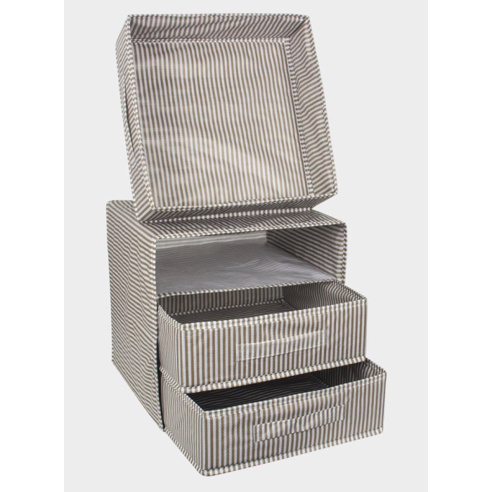 3 Bölmeli Çekmece , Çok Amaçlı Organizer - Çorap Çamaşır Organizer - Masa Üstü Düzenleyici ( Lisinya )