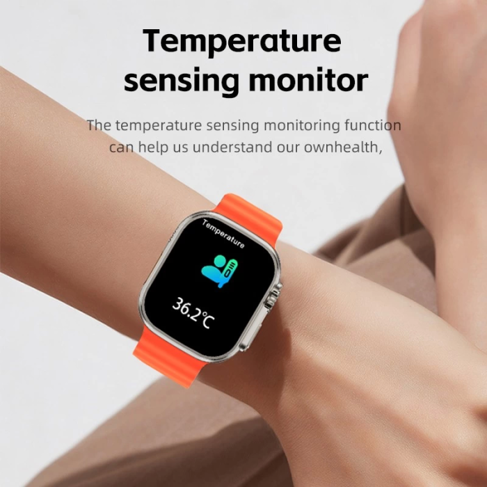 Ws28 Ultra 49mm Siri Tansiyon Ateş Nabız Ölçer Akıllı Saat ( Lisinya )