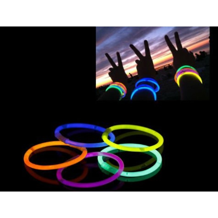 10 Adet Glow Stick Bracelet Fosforlu Kırılan Çubuk Bileklik - Lisinya