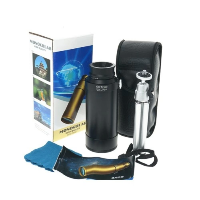 50x50 Panda Metal Gövde Tek Gözle Büyük Mercek Korsan Dürbün DSYH ( Lisinya )