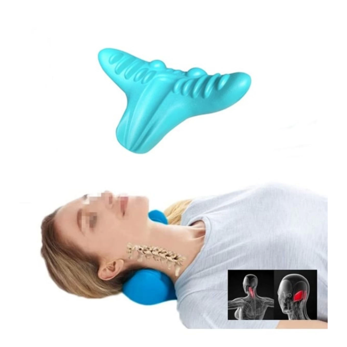 Ergonomik Boyun Masaj Yastığı – Servikal Traksiyon Destekli, Omurilik Ortopedik Yastık ( Lisinya )