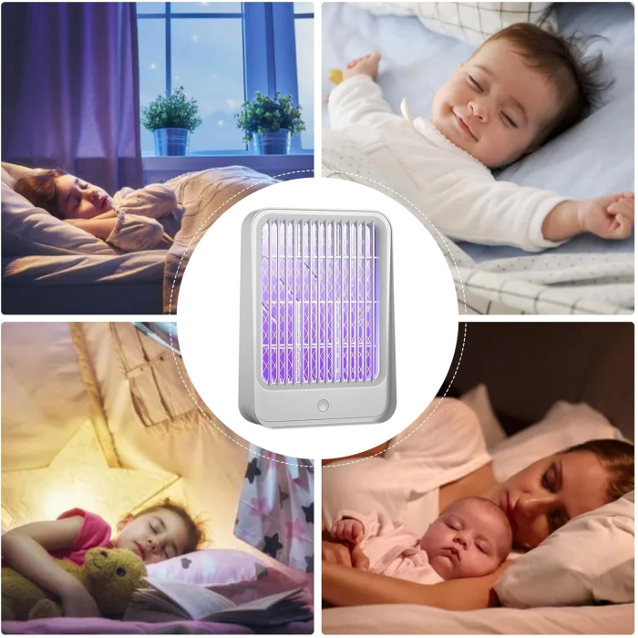 Elektrikli Sinek Kovucu USB Şarjlı Sessiz ve Etkili Led Işıklı Kapan ( Lisinya )