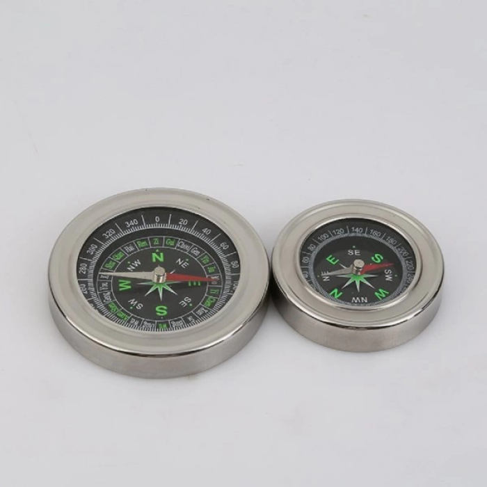 -Yuvarlak Metal Kasa Dayanıklı Pusula 80mm ( Lisinya )