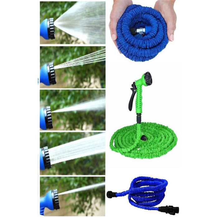 22.5 Metre Uzayan Bahçe Sulama Araç Yıkama Hortumu 7 Kademeli Başlık - Lisinya